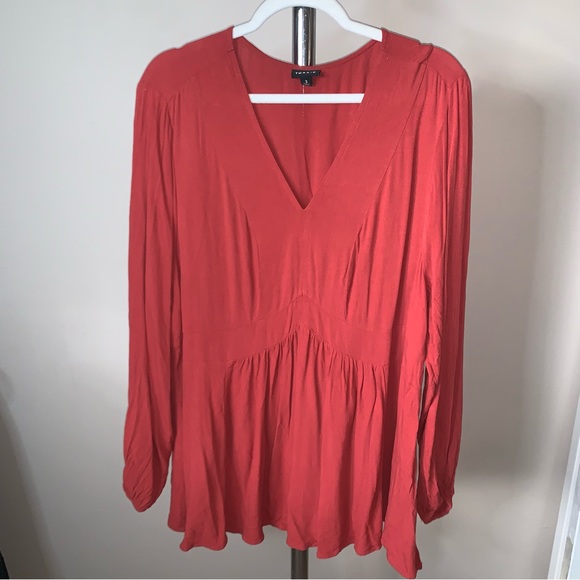 torrid Tops - Torrid Coral V-Neck Blouse